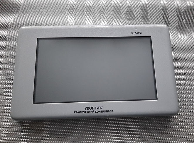 Графический контроллер управления котельной или ИТП "УКонт-П7" дисплей тач-скрин.